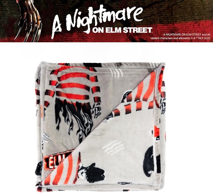 Franco A Nightmare on Elm Street Halloween Horror Throw Blanket, Super Soft Cozy Plush Bedding, 50" x 70", (Officially Licensed Product)