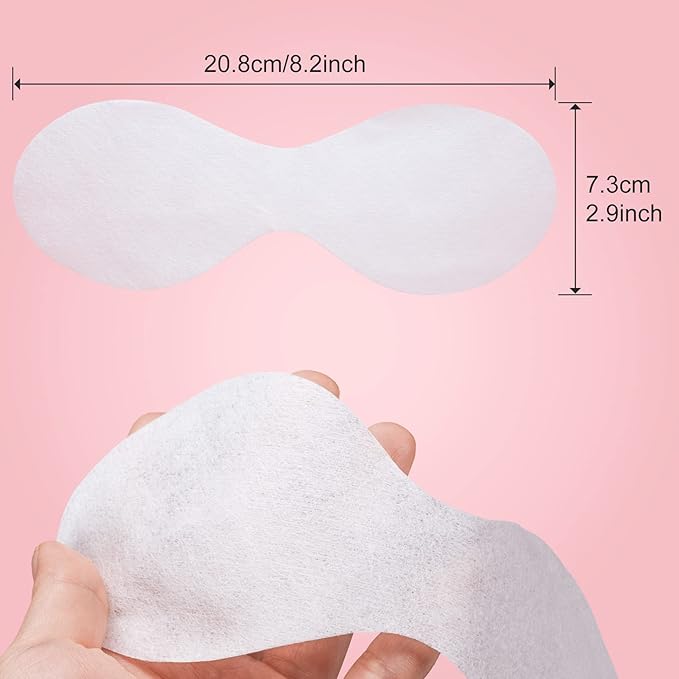 PAGOW 200 Sheets Disposable Non Woven Eye Care, Cotton Paper Facial Eye Pads Spa, DIY Clear Eye Mask Paper Beauty Sheets for Skincare Spa Wrap Moisture Retention