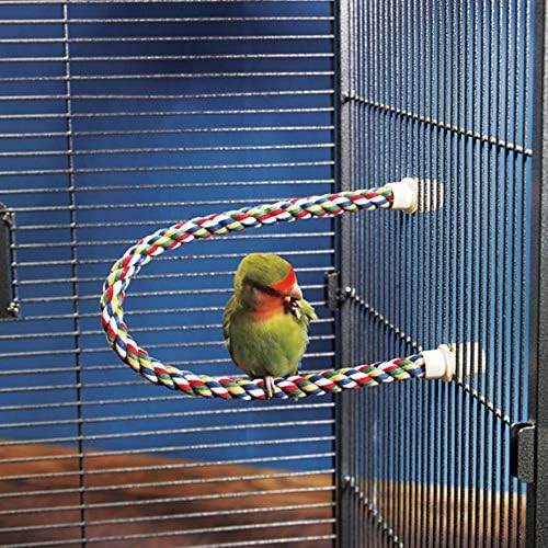 JW Pet Comfy Perch For Birds Flexible Multi-color Rope, Medium - 21" Length