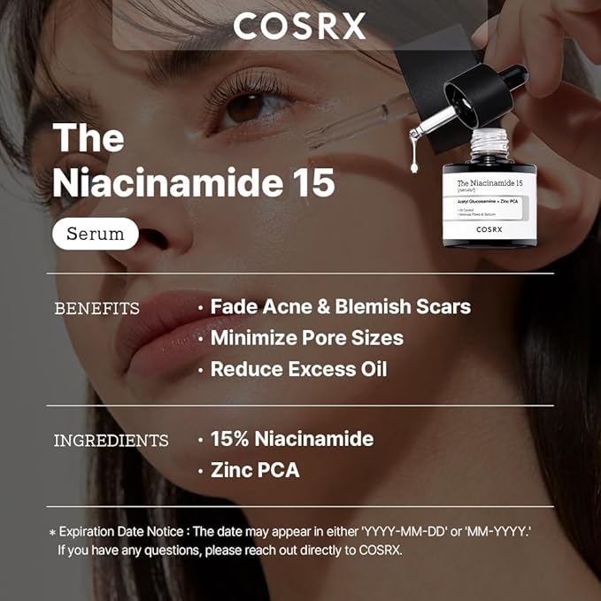 COSRX Morning Skin Care Routine- Daily Essential Galactomyces Balancing Essence & Niacinamide 15% Serum to Improve Rough Skin and Minimize Pores, Korean Skin Care