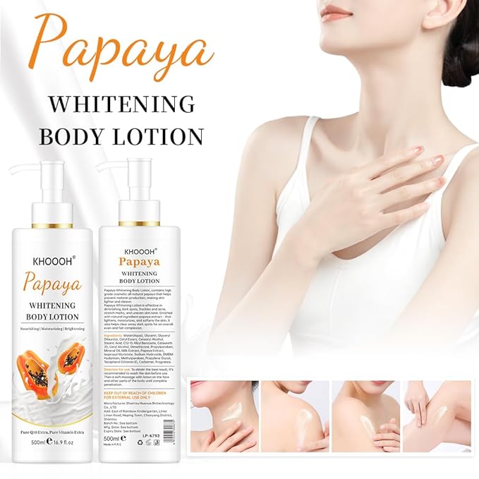Moisturizer Skincare Dry Skin Body Lotion Intense Healing Body Lotion for Very Dry (Papaya)