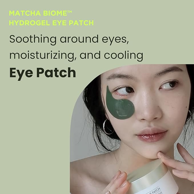 HEIMISH Matcha Biome Hydrogel Eye Patch - Anti Aging Under Eye Patches, Hydrating, Firming, Calming & Soothing Eye Mask with Matcha, Probiotics, for Dark Circles, Puffiness & Wrinkles, 1.4g/60ea