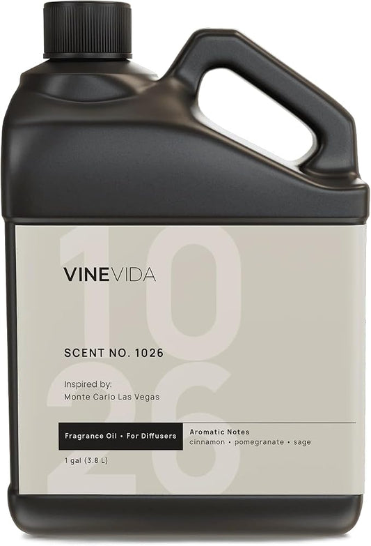 VINEVIDA Scent NO. 1026 Fragrance Oil for Cold Air Diffusers - 1 Gallon (8lbs) - Inspired by: Monte Carlo Las Vegas Hotel Fragrance Diffuser Oil - Hotel Scents for Home - Diffuser Oil