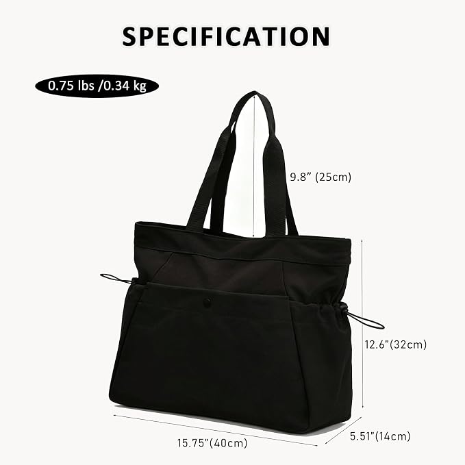 Yoga Bags for Women Gym Tote Bag with Adjustable Mat Holder Yoga Mat Carrier Shoulder Bags for Workout Pilates Travel Beach Work Shop