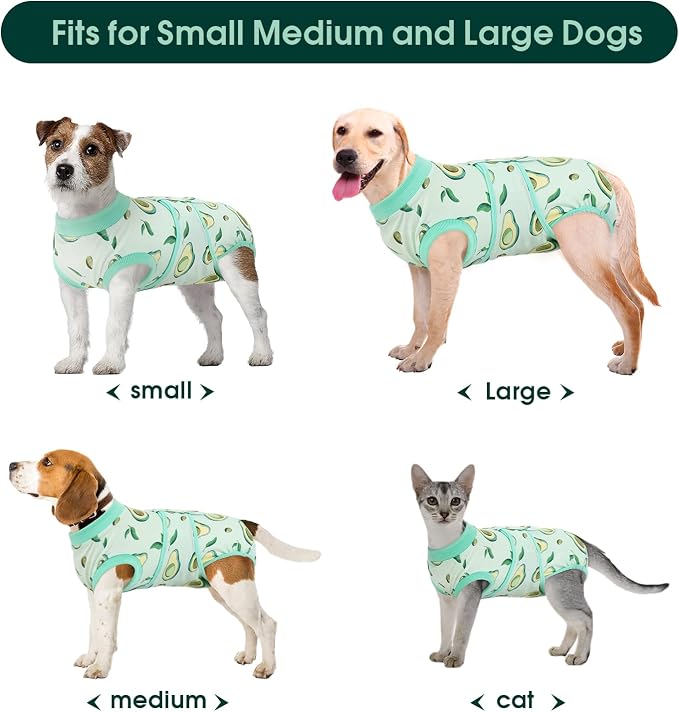 Kuoser Recovery Suit for Dogs Cats, Soft Dog Surgery Suit Female Male Spay | Professional Dog Onesie for Surgery, Substitute E-Collar & Cone, Prevent Licking Dog surgical suit Pet Neuter Suit