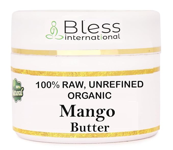 Organic Raw Mango Butter 100% Pure,Natural & Unrefined| Skin Moisturizer For Face, Body & Hair| 4 OZ/115 GM Ivory / White Grade A | DIY Creams, Balms, Lotions, Soaps| Softens Dry & Tough Skin