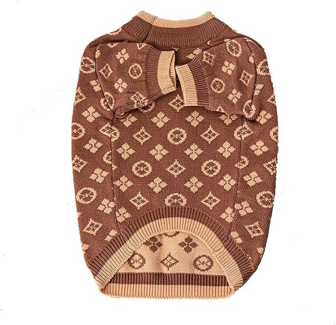 Everything Chic Luxury Dog Sweater – Soft Knit Designer Pet Outfit for Small Dogs & Puppies, XS–L, Stylish Warm Clothing for Yorkies, Chihuahuas, Dachshunds, Maltese, French Bulldog