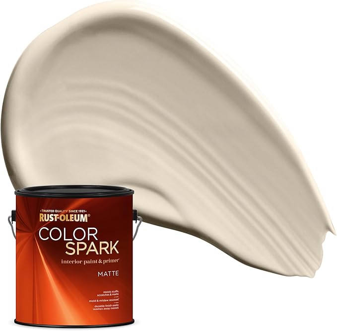 Rust-Oleum Color Spark Interior Paint and Primer in One, Matte, Bit of Barley, 1 Gallon