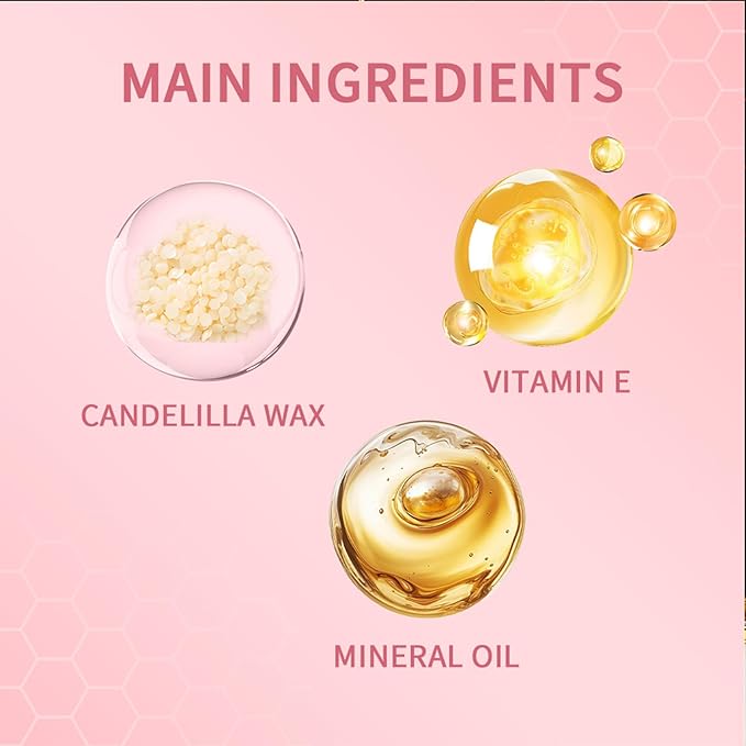 Honey Lipstick, Moisturizing Natural Lip Color, Hydrating Long Lasting Glossy Finish with Honey for Smooth Soft Lips, Smooth Application, Daily Wear (2PCS Pink)