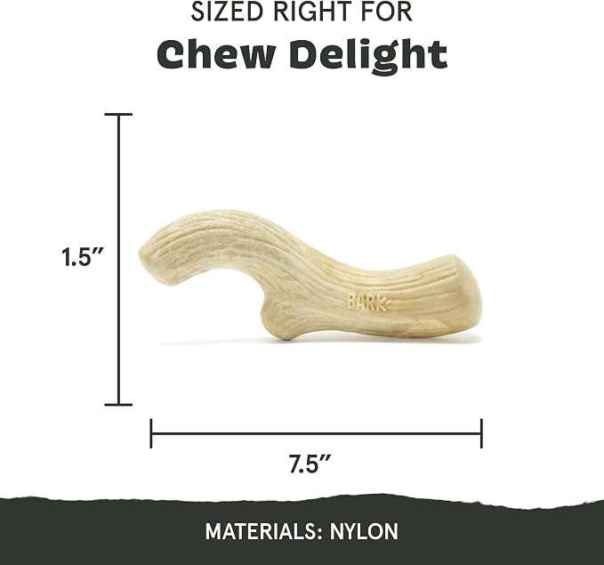 BarkBox Big Game Antler Super Chewer - Toy for Large Dogs | Durable Dog Toy for Aggressive Chewers - Vanilla Scented Dental Chew
