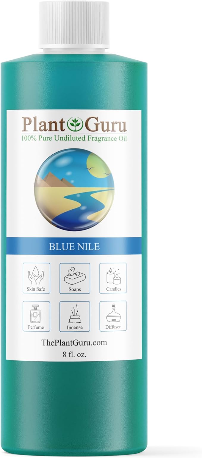 Blue Nile Fragrance Oil 8 fl. oz. Scented Oil for DIY Soap Making, Candles, Bath Bombs, Body Butters. Used in Aromatherapy Diffusers, Burners and Warmers. Add to Lotions and Creams.