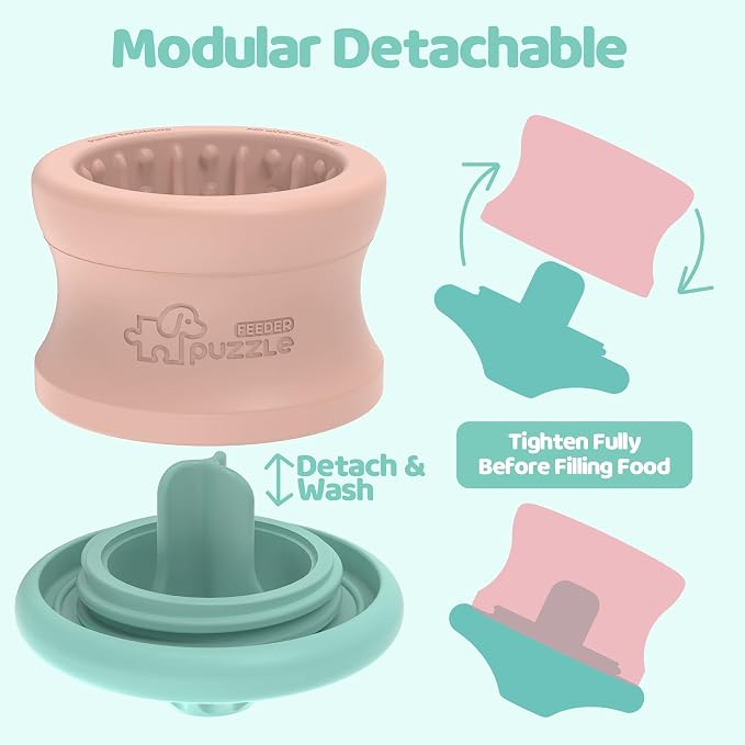 Puzzle Feeder Dog Puzzle Toys, Interactive Dog Toys to Keep Them Busy,Detachable Dog Enrichment Toys Easy to Clean, Dog Toys for Large and XL Dogs