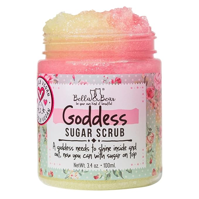 Bella & Bear Goddess Sugar Scrub Bundle Full size and Travel Size 6.7 & 3.4oz