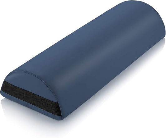 Saloniture Jumbo Half Round Massage Table Bolster Under-Knee Pillow Pad - 26 x 9 x 4.5 Inch - Blue