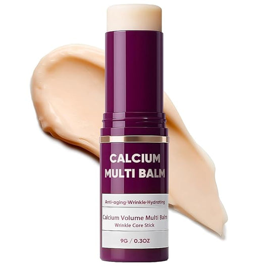 DreamCatching Calcium Multi Balm Stick, Calcium Volume Multi Balm, Collagen Moisturing, Anti-aging, Wrinkle Core Stick, Hydrating, Firming Skin, Suitable for Eyes, Neck, Face, 1PC