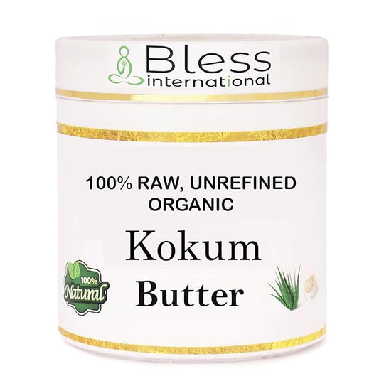Organic Raw Kokum Butter 100% Pure,Natural & Unrefined| Skin Moisturizer For Face, Body & Hair| 1 LBS/450 GM Ivory / White Grade A | DIY Creams, Balms, Lotions, Soaps| Moisturizes Dry Skin