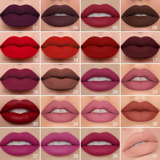 evpct 1Pcs Antique Rose Matte Lip Liner and Liquid Lipstick Stain Makeup Set for women, Nude Pink Long Lasting Smudge Proof Lipstick labiales matte mate larga duracion listip 24 hours originales, 29#