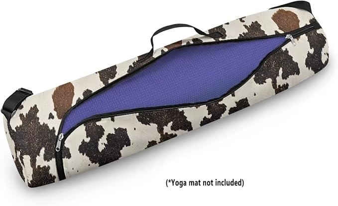 Yoga Mat Bag with Adjustable Shoulder Strap and Handle Zipper, 30in Wide x 6.3in Diameter for Yoga Mat Storage