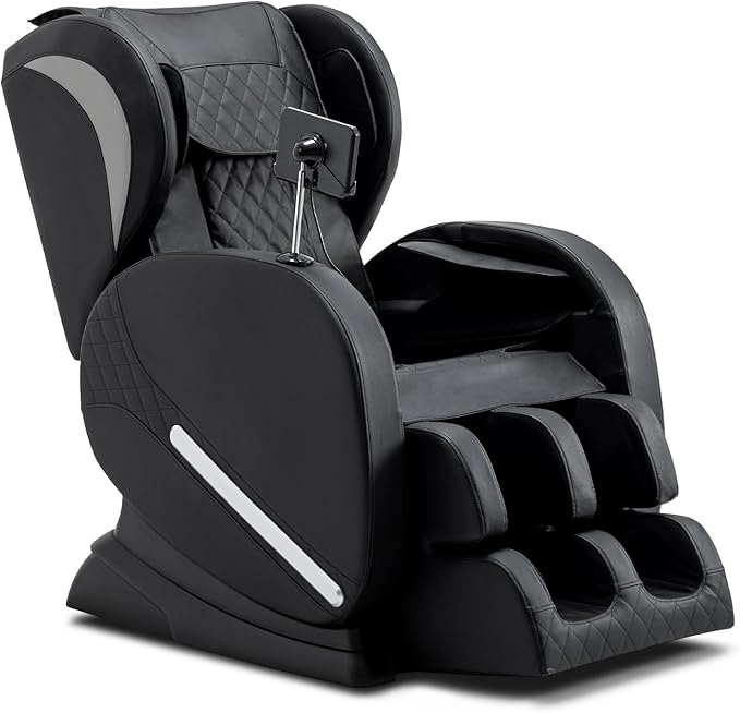 Zero Gravity Massage Chair - 8 Fixed Rollers Full Body Shiatsu with Back Heat, Foot Roller & Air Compression - Relieve Back Pain for Sedentary Workers/Elderly (Home Office Use)