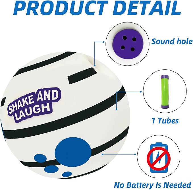 Glow in The Dark Dog Toys Ball, XS, 2.75 in (7 cm) | Interactive, Shaking with Gibbering Sound