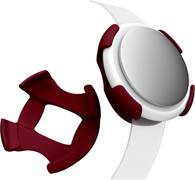 SNAP! AirTag Holder - 3/8" & 5/8" Set - for Cats, Kittens, Puppies, & Small Dogs - Fits Collars, Harnesses, Straps, Bags & More - Made in USA - Cherry Wine