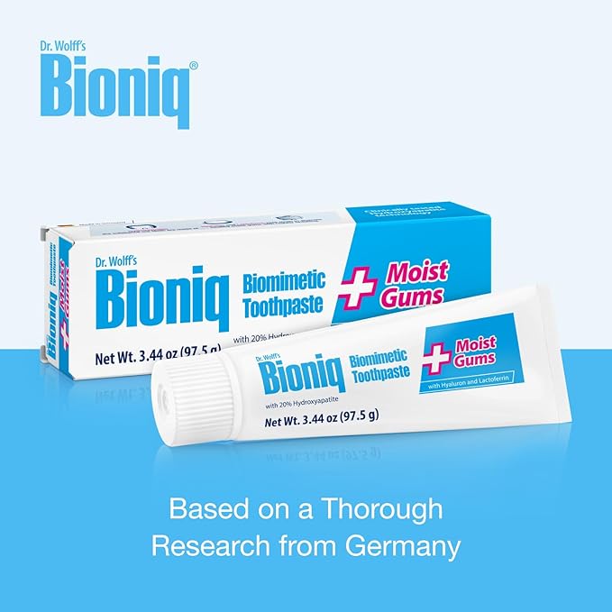Bioniq Plus Toothpaste with 20% Hydroxyapatite, Fluoride Free Toothpaste, Hydroxyapatite Clinically Tested, Expert Enamel Care with Mint Flavor I 3.44 oz 3 Pack Family Value Size