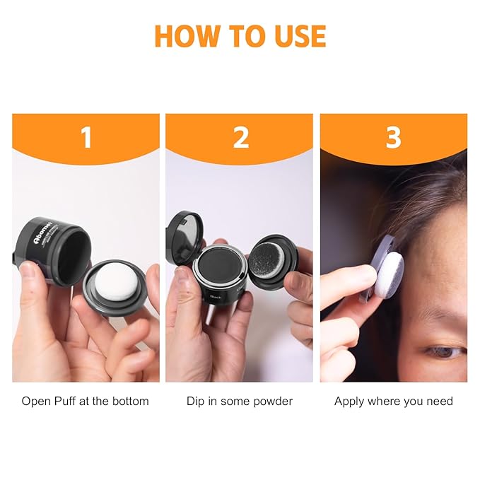 Root Touch Up Instantly Gray Coverage Hairline Powder, Conceal Hair Loss and Thinning For Women Men, Hair Fibers (Auburn)