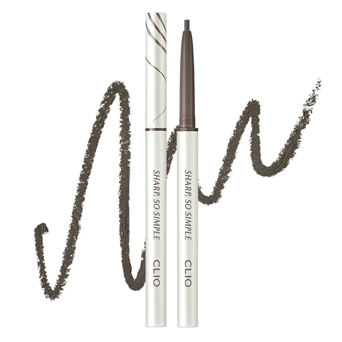 CLIO Sharp So Simple Waterproof Pencil Liner, 2mm Ultra Slim Precision Tip, Smooth Tug Free, Smudge Resistant Long Wear Formula, Clean Eye Definition, Easy Control For Daily Makeup (011 Mute Gray)