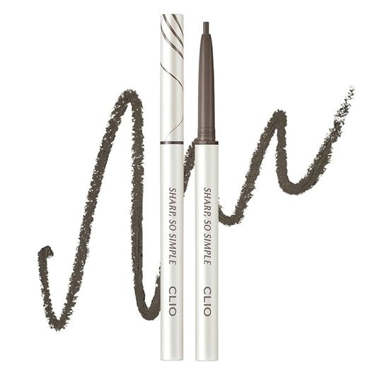 CLIO Sharp So Simple Waterproof Pencil Liner, 2mm Ultra Slim Precision Tip, Smooth Tug Free, Smudge Resistant Long Wear Formula, Clean Eye Definition, Easy Control For Daily Makeup (011 Mute Gray)