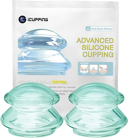 Cupping Therapy Sets (L Size, 2 Cups) Silicone Massage Cups Vacuum Suction Cups for Body Massage…