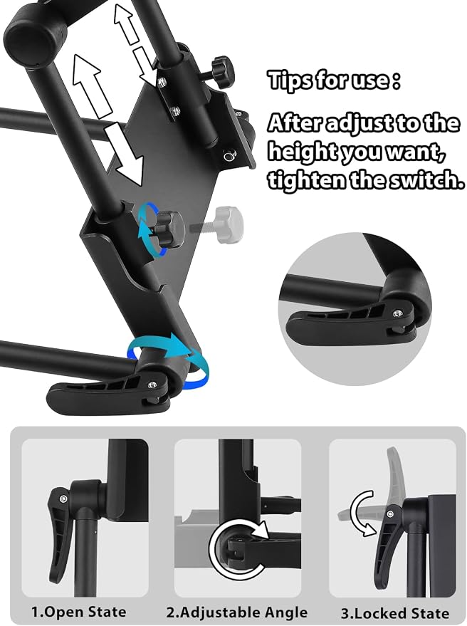 TOROKOM Adjustable Headrest Face Pillow Cradle & Face Cushion Support Bracket, Headrest Face Cushion Face Pillow, Salon Home Mattress Massage Kit (Black)