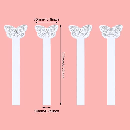 Honbay 100PCS Disposable Perfume Test Strips Butterfly Pattern Essential Oils Paper Test Strips Smelling Testing Paper for Aromatherapy Fragrances Scents
