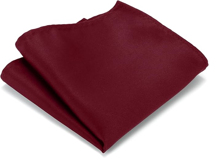 Black Tie Set in Gift Box Mens Solid Color 3.15" (8CM) Black Necktie and Pocket Square Set