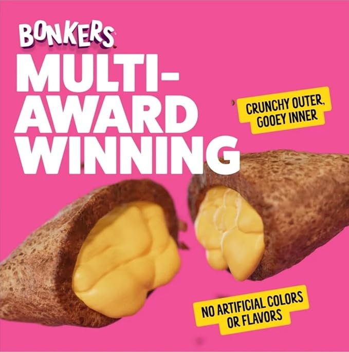 Bonkers Bites Dog Treats, Chicken Chomps Flavor, Crunchy & Gooey, 5.3 oz with Bone Waste Bag Dispenser & Free Roll (Pack of 2)