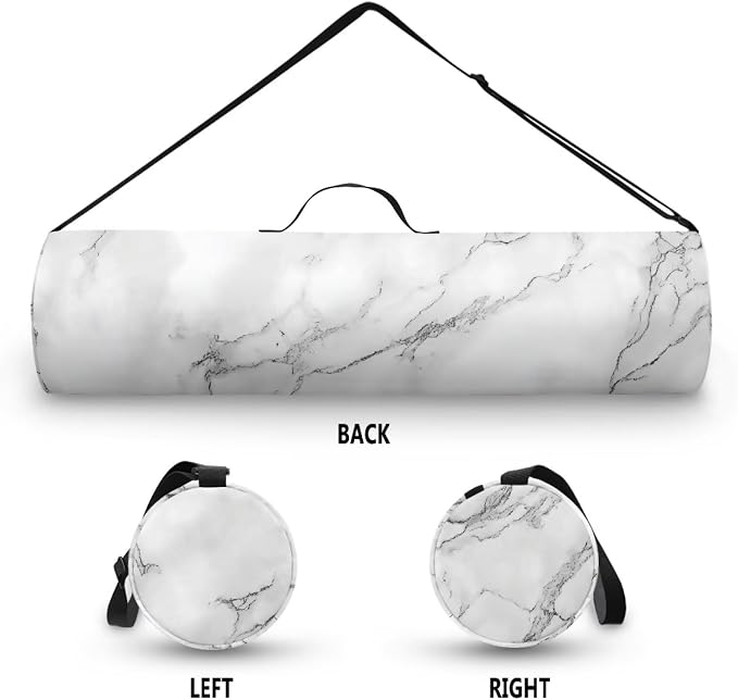 Yoga Mat Bag with Adjustable Shoulder Strap and Handle Zipper, 30in Wide x 6.3in Diameter for Yoga Mat Storage