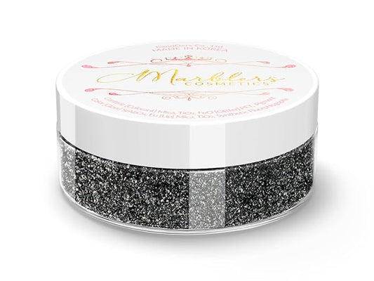 MARBLERS Chunky Natural Mica Powder [Midnight Pearl] 0.11oz (3g) | Highly Pigmented | Non-Toxic, Vegan, Cruelty-Free | Eyeshadow, Body Butter, Nail Polish, Nail Art | Party, Body, Face Makeup