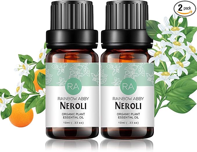 2-Pack Neroli Essential Oil 100% Pure Oganic Plant Natrual Flower Essential Oil for Diffuser Message Skin Care - 10ML