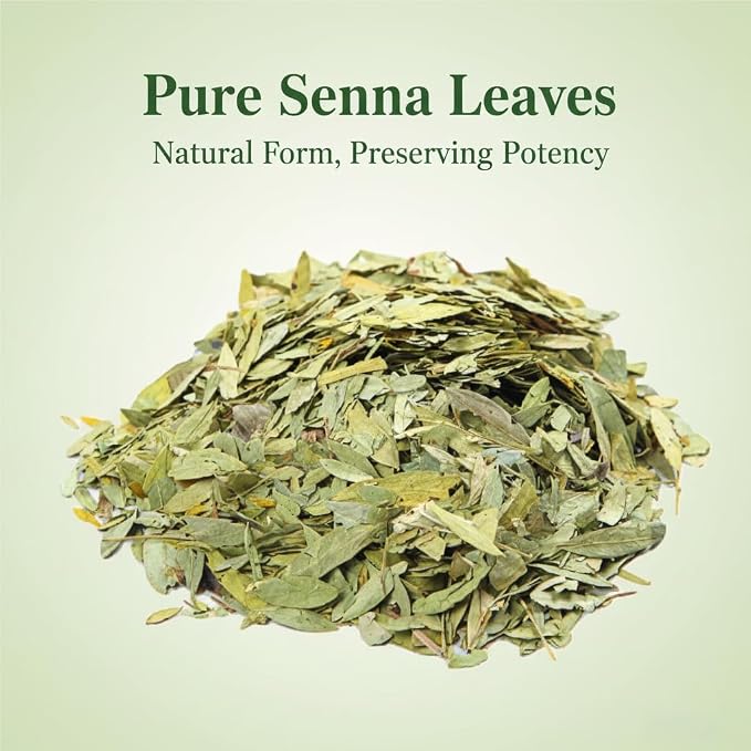 Senna Leaves Tea, Dried Herbal Tea, 100% Natural – 3.53 oz (100g) | Loose Leaf Dried Senna Alexandrina, Non-GMO, Caffeine-Free