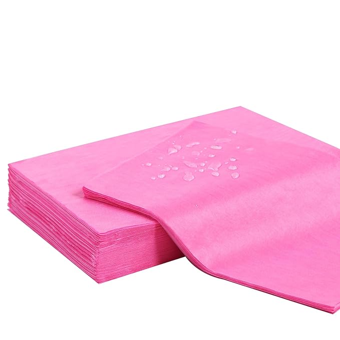 200PCS Pink Disposable Bed Sheets 31" x 71" Massage Table Sheets Non Woven Fabric SPA Bed Cover Breathable for Massage Beauty Tattoos