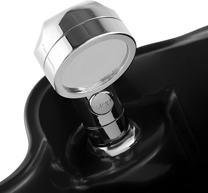 Artist hand Shampoo Bowl Portable Salon Sink with Adjustable Height and Drain; Sprinkler with Switch Hair Washing Basin Salon Chair Barber Deep Bowl