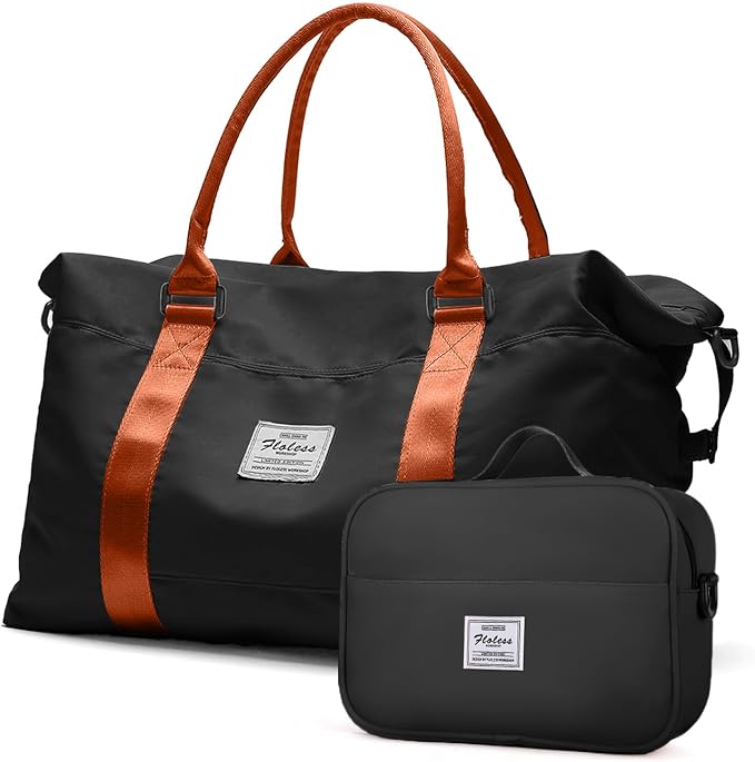 Travel Duffel Bag, Carry On Overnight Weekender Bags for Women | Travel Bag with Wet Pocket & Trolley Sleeve, For Spirit Airlines 18x14x8 Personal Item Bag