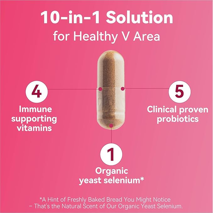 Gynable Vaginal Probiotics for Women,Female Probiotic for pH Balance with Lactobacillus 5 Billion CFU Probiotics Blend,Selenium-Vitamin D3,Promote Healthy Vaginal Odor & Vaginal Flora,30 Count