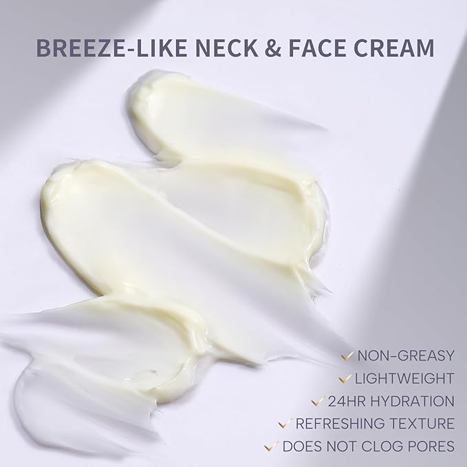 Firming Neck Cream & Anti-Wrinkle Night Cream with Coenzyme Q10 + Pro-Retinol, Unscented Skin Firming Neck Cream, Anti Aging Facial Moisturizer for Sensitive Skin, 1.76 Oz Jar