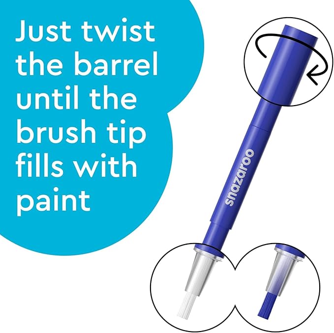 Snazaroo Face Paint Brush Pen, Set of 3, Monochrome