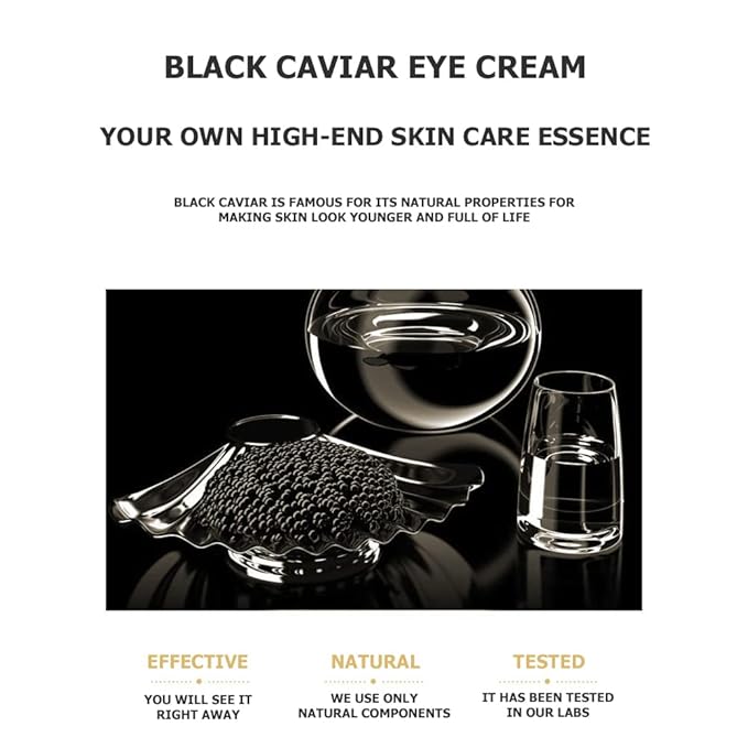 Caviar Black Gold Moisturizing Eye Cream Skin Rejuvenation Dark Circles Smoothing Wrinkles 60gm 2.12oz