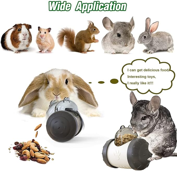 Interactive Treat Ball, Snack Toy Ball for Rabbits, Roll and Push, Exercise Your Pet's Body, Use with Diced Carrot, Dried Herbs, Treats Dispensing Toys