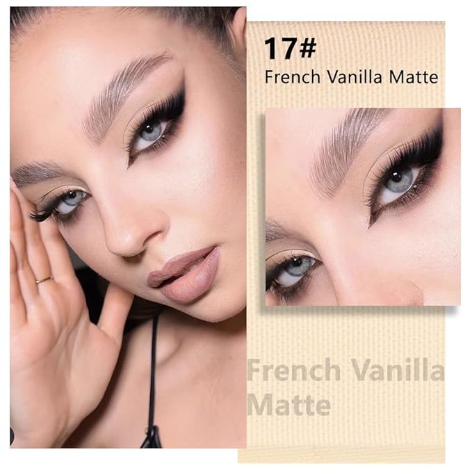 Matte Singe Eye Shadow Palette Makeup, Matte Smoky Beige Monochrome Eyeshadow For Old Women, Mini Singe Pressed Pigmented Waterproof Sombras Para Ojos, Vegan, Talc, Paraben&Cruelty Free, 17
