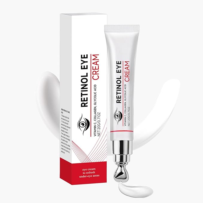 Retinol Eye Cream - Eye Tightening Cream to Reduce Under Eye Bags & Dark Circles, Hydrating Anti-Aging Eye Treatment for Wrinkles and Fine Lines, 0.71 OZ