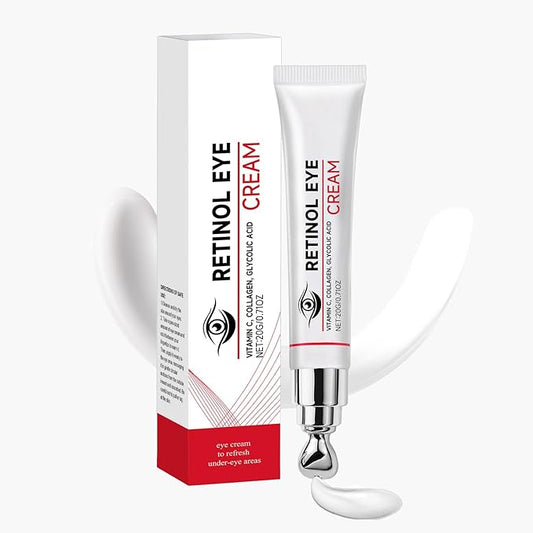 Retinol Eye Cream - Eye Tightening Cream to Reduce Under Eye Bags & Dark Circles, Hydrating Anti-Aging Eye Treatment for Wrinkles and Fine Lines, 0.71 OZ