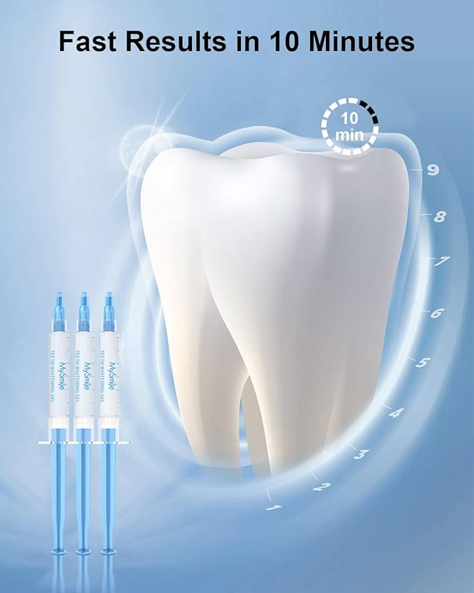 MySmile Teeth Whitening Gel Pen Refill Pack, 3 Non-Sensitive Teeth Whitening Pen, Deluxe Teeth Whitener Dental Grade Tooth Whitening Gel with Carbamide Peroxide for Home, 10 min Fast Result